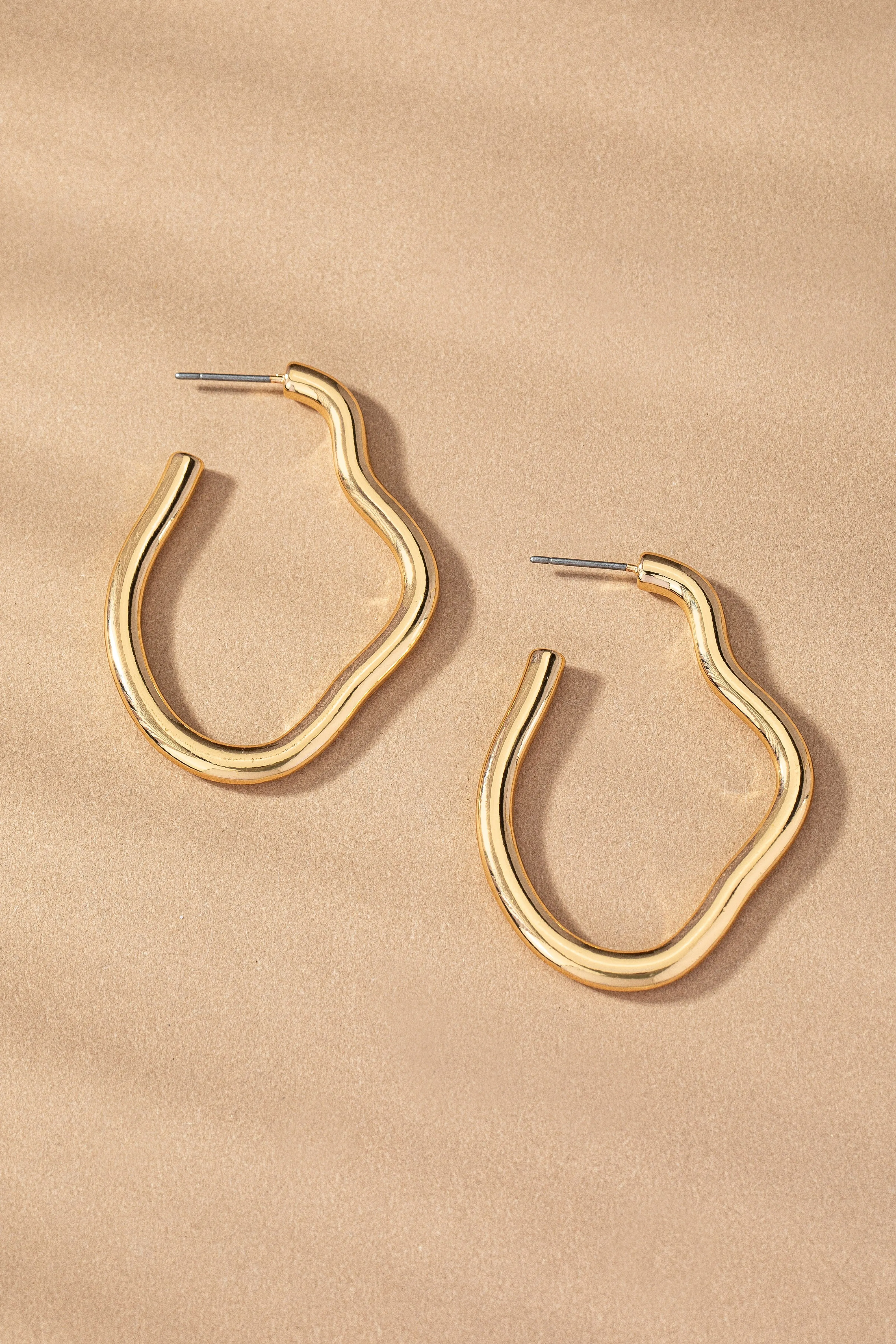 Abstract Elegance Hoop Earrings