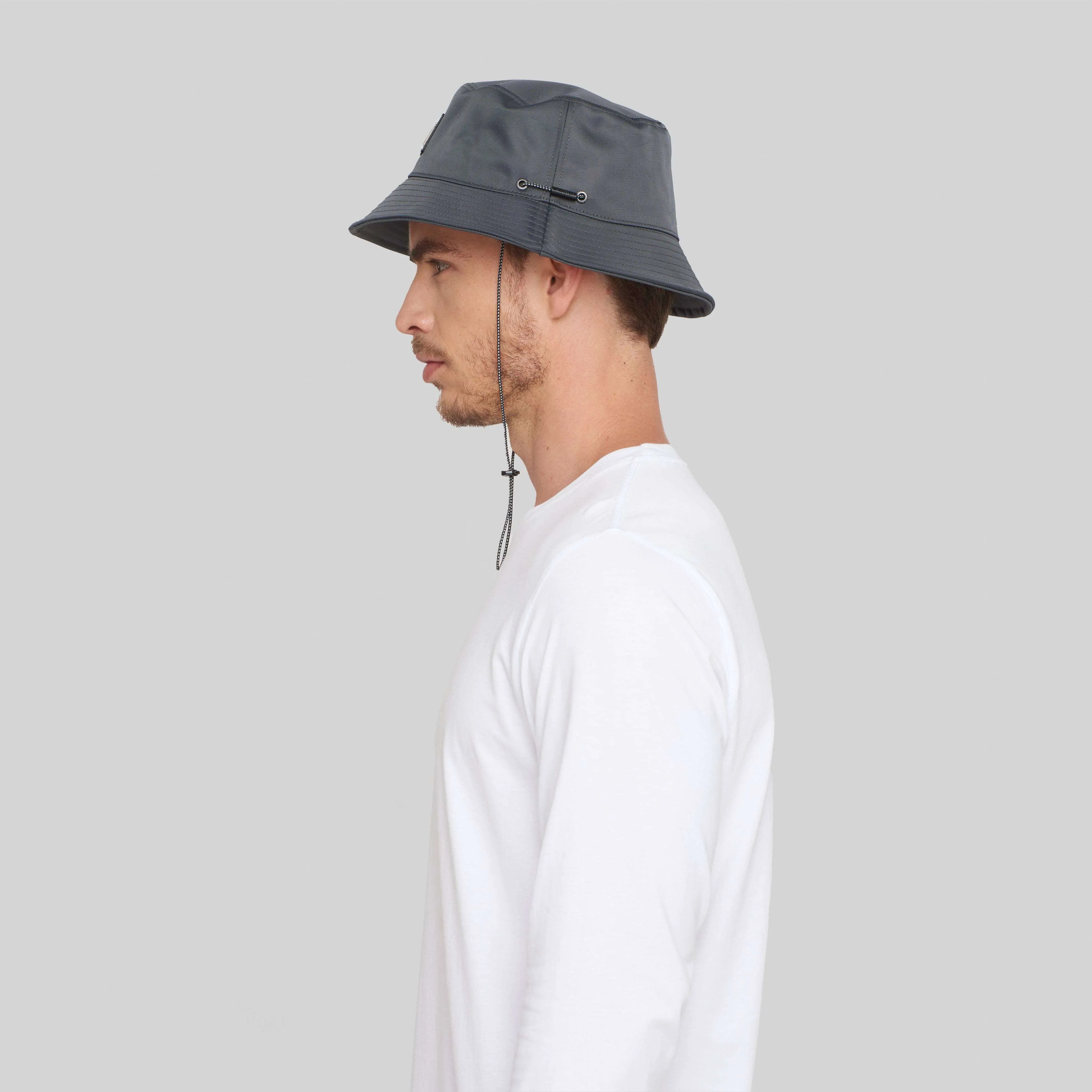 ANTIGONO GREY BUCKET HAT