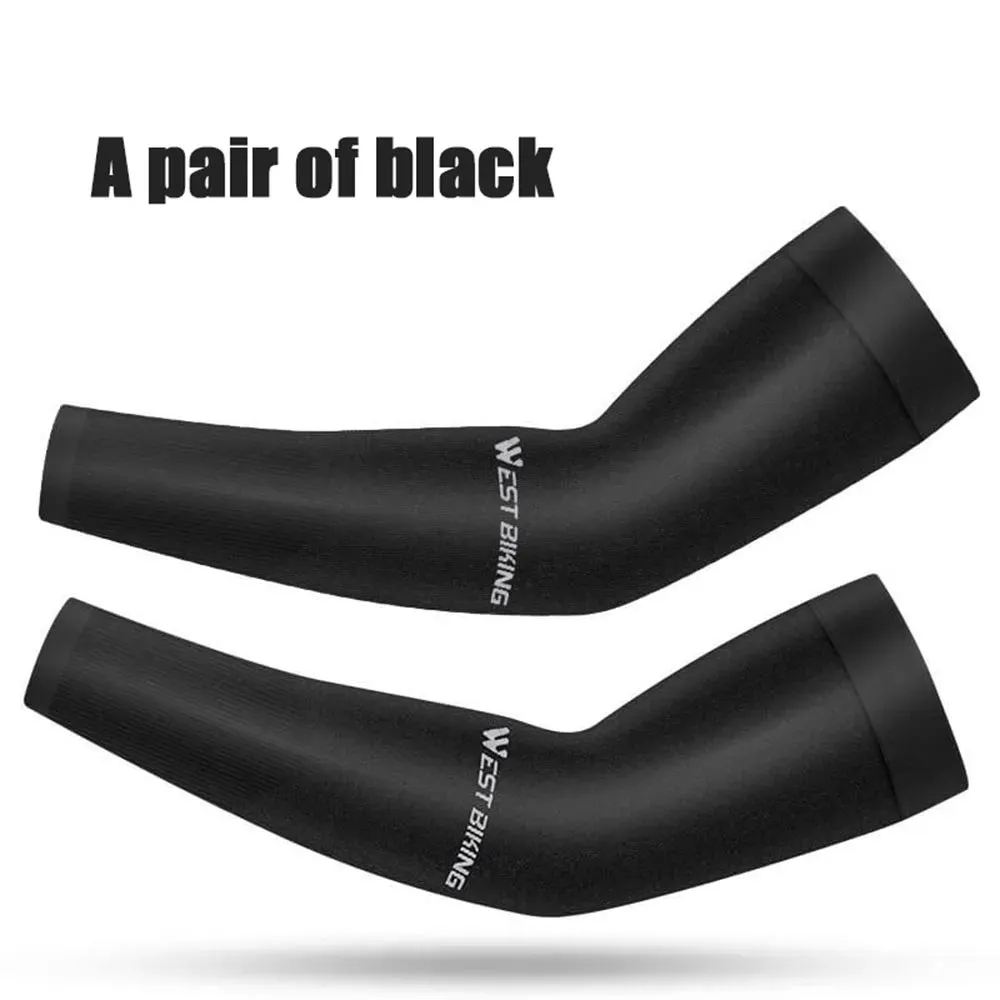 Arm Sleeves Ice Fabric Breathable Quick Dry Running Sportswear Sun UV Protection Long Arm Cover Cycling Arm Sleeves