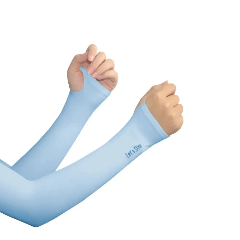 Arm Sleeves Ice Fabric Breathable Quick Dry Running Sportswear Sun UV Protection Long Arm Cover Cycling Arm Sleeves