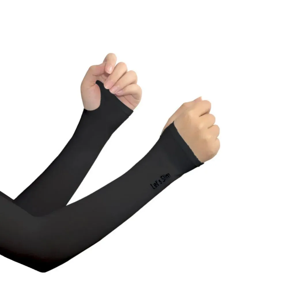 Arm Sleeves Ice Fabric Breathable Quick Dry Running Sportswear Sun UV Protection Long Arm Cover Cycling Arm Sleeves