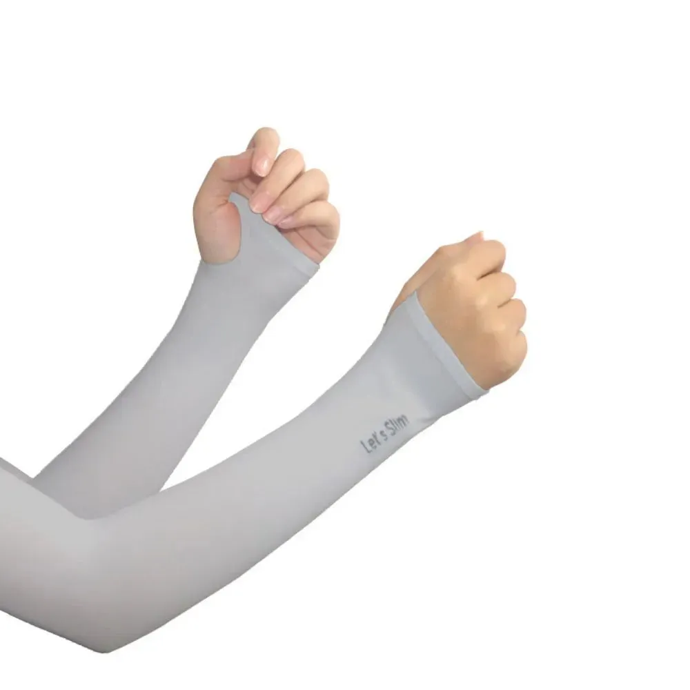 Arm Sleeves Ice Fabric Breathable Quick Dry Running Sportswear Sun UV Protection Long Arm Cover Cycling Arm Sleeves