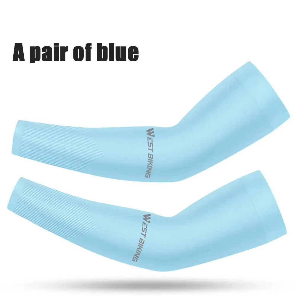 Arm Sleeves Ice Fabric Breathable Quick Dry Running Sportswear Sun UV Protection Long Arm Cover Cycling Arm Sleeves
