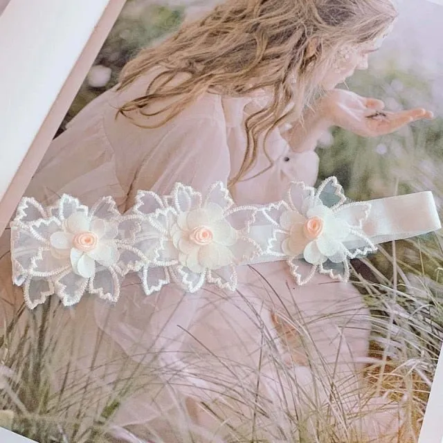 Assorted Girls Sheer Lace and Pearls Hair Accessories for Flower Girls and Special Events