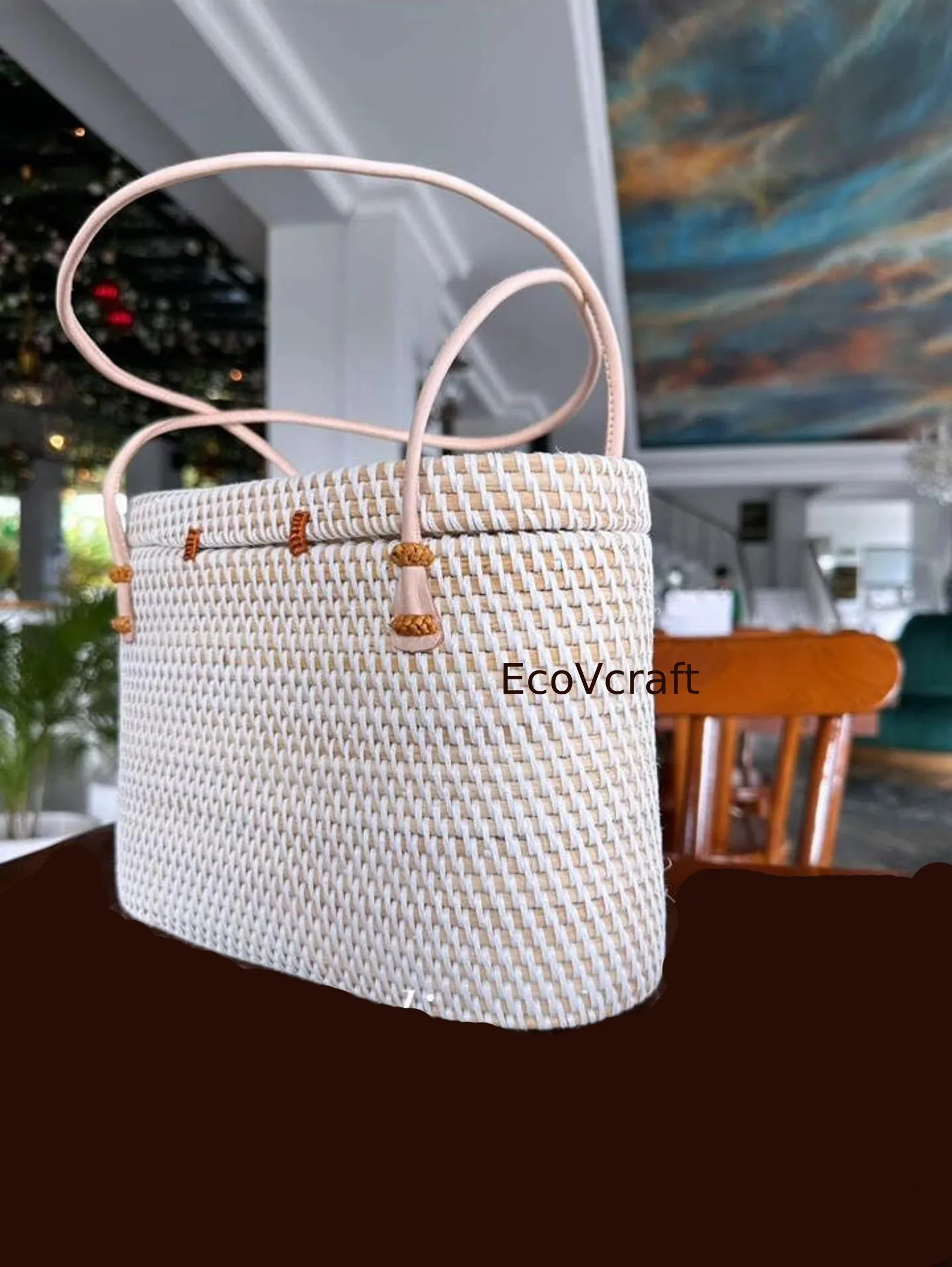 Aura White Tote Bag