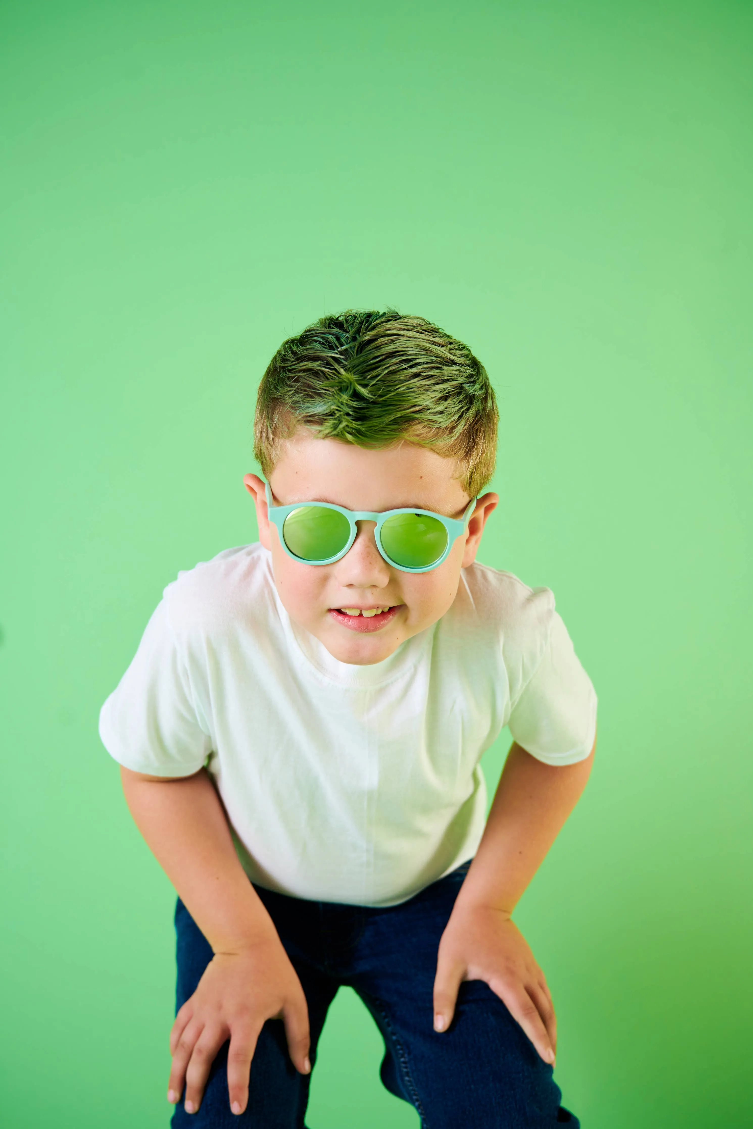 Baby and Kids Polarized Keyhole Sunglasses- Seafoam