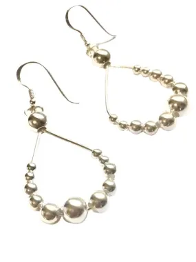 Ball Drop Hoop Earrings