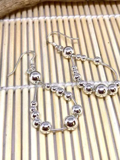 Ball Drop Hoop Earrings