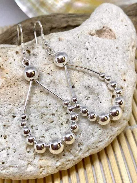 Ball Drop Hoop Earrings