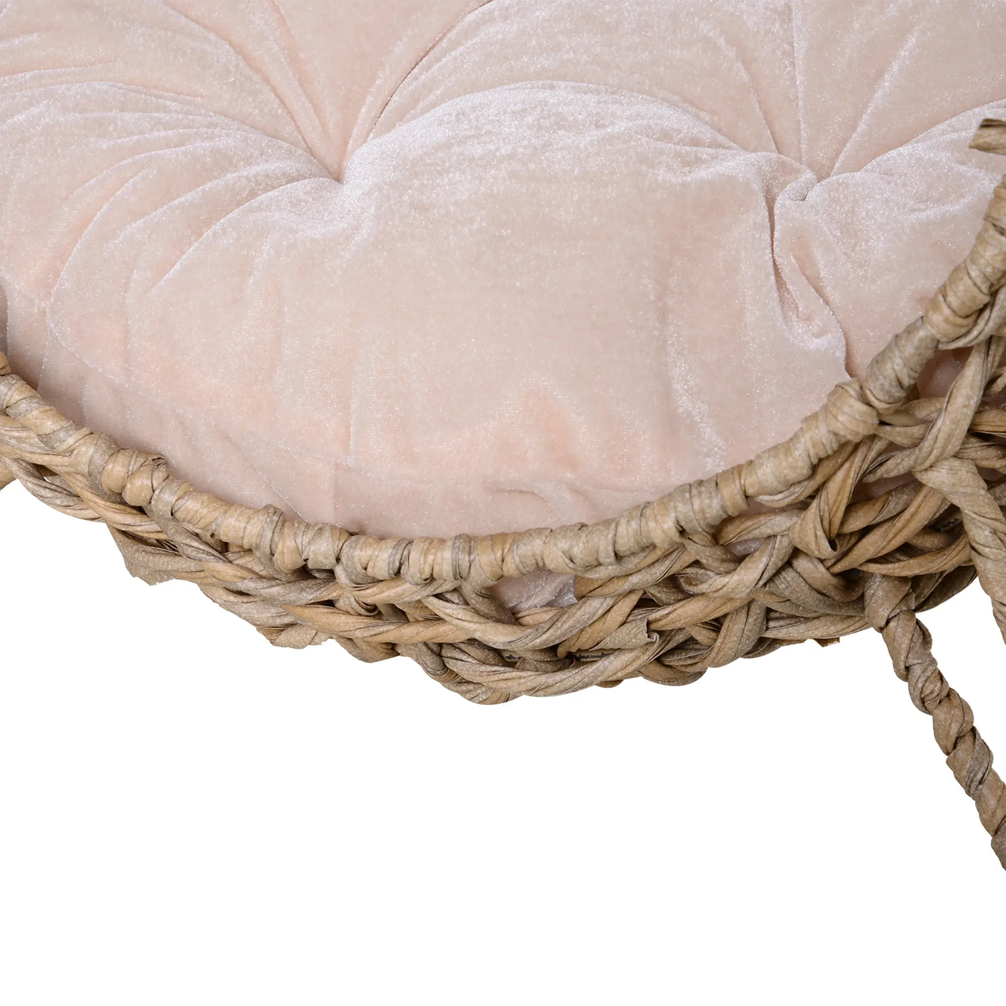 Ball-Shaped Rattan Elevated Cat, 58H x 52Dcm - Basket Natural Wood