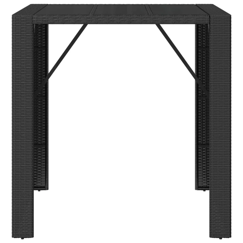 Bar Table Counter Height Bar Table for Kitchen Dining Room Poly Rattan