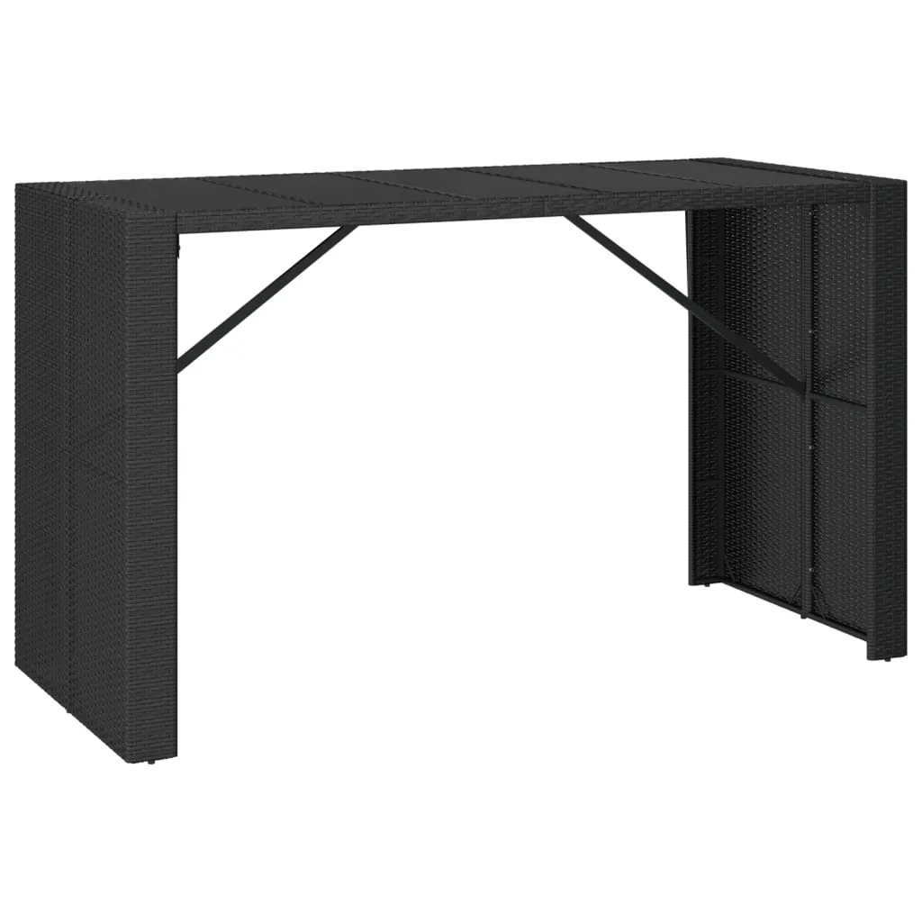 Bar Table Counter Height Bar Table for Kitchen Dining Room Poly Rattan