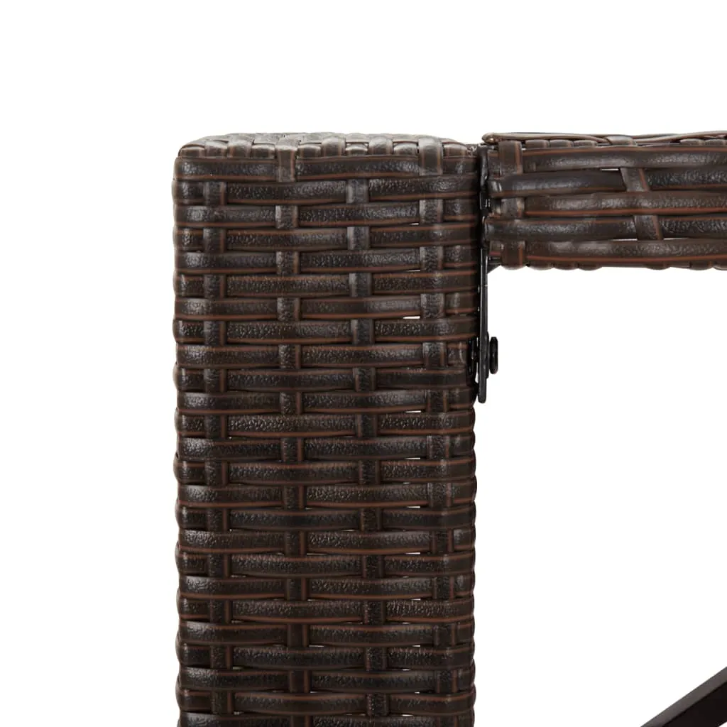 Bar Table Counter Height Bar Table for Kitchen Dining Room Poly Rattan