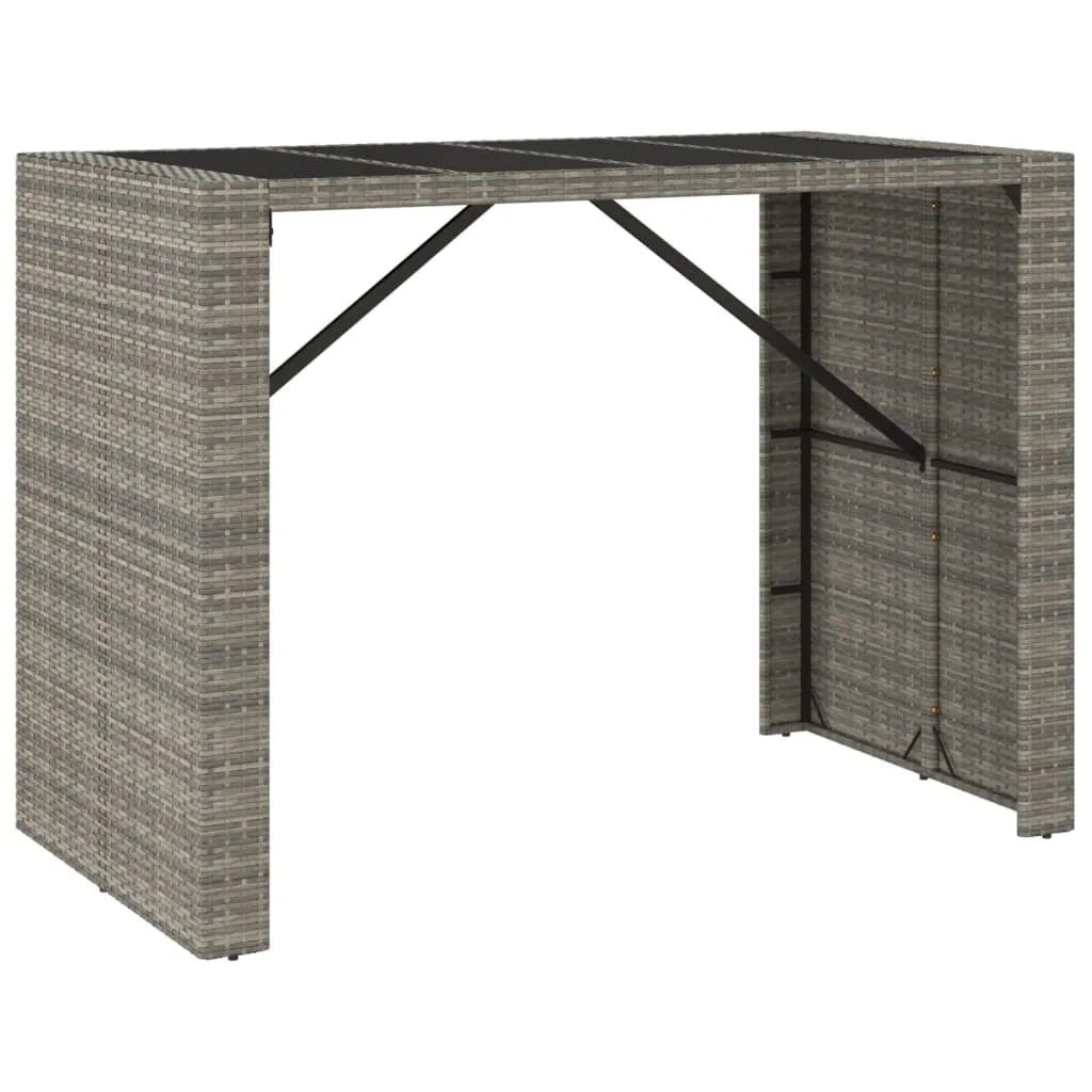 Bar Table Counter Height Bar Table for Kitchen Dining Room Poly Rattan
