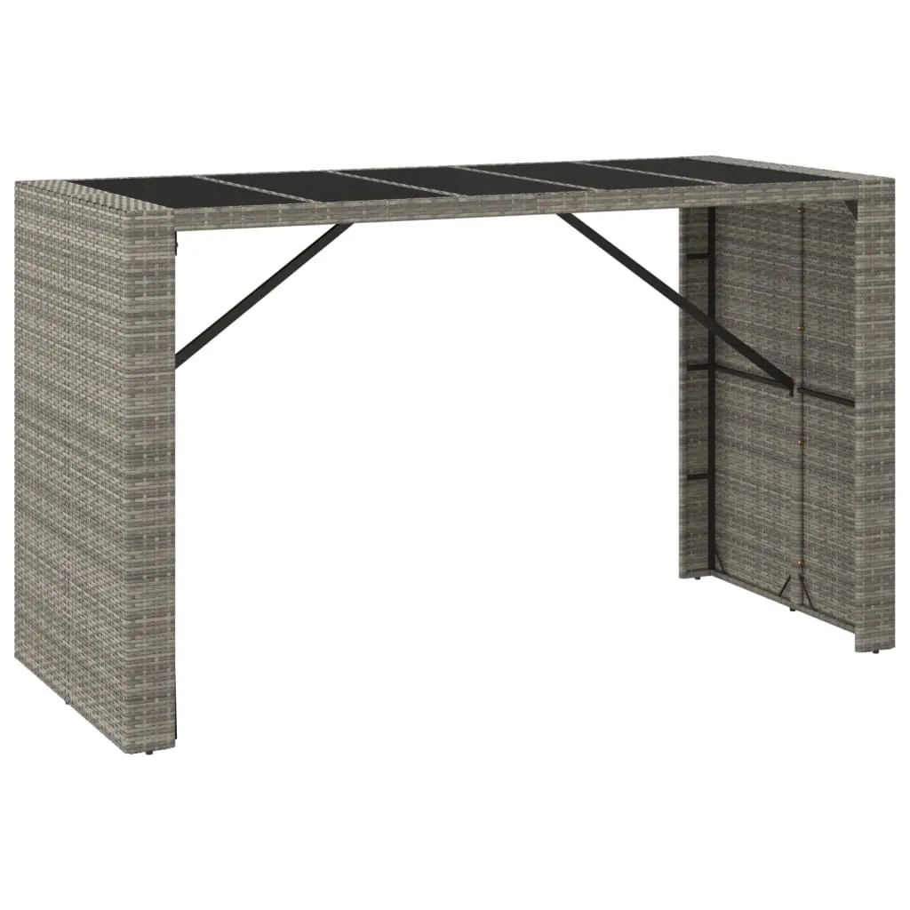 Bar Table Counter Height Bar Table for Kitchen Dining Room Poly Rattan