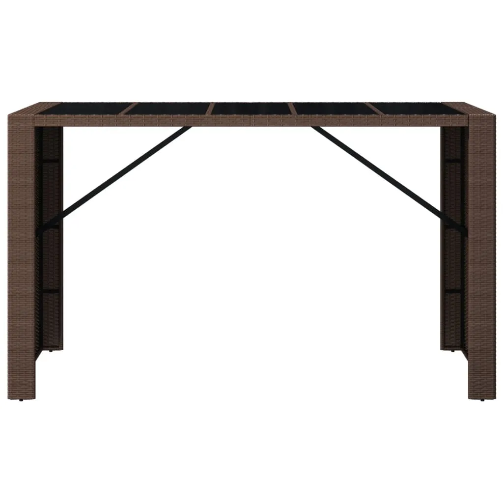 Bar Table Counter Height Bar Table for Kitchen Dining Room Poly Rattan