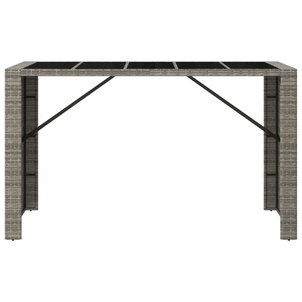 Bar Table Counter Height Bar Table for Kitchen Dining Room Poly Rattan