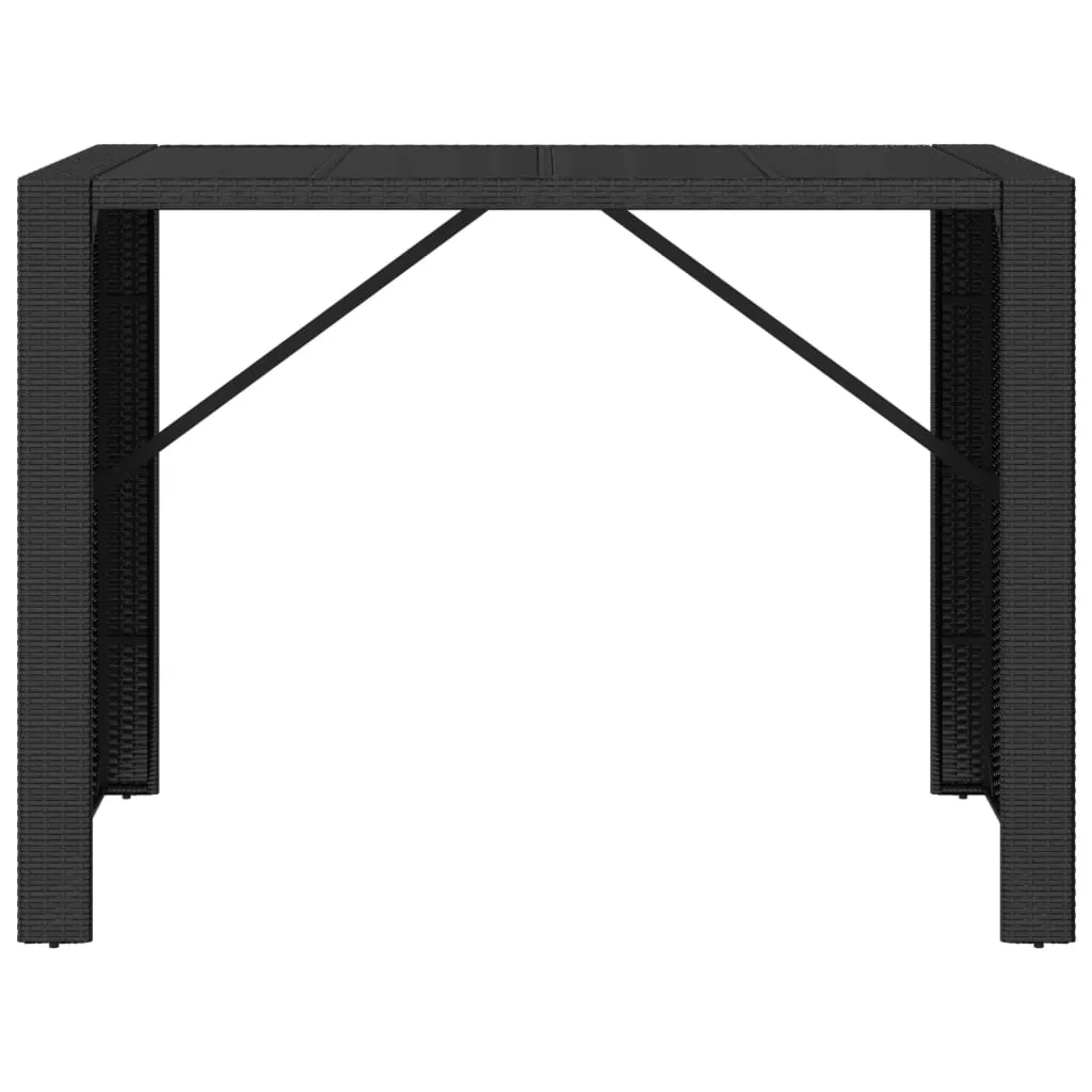 Bar Table Counter Height Bar Table for Kitchen Dining Room Poly Rattan