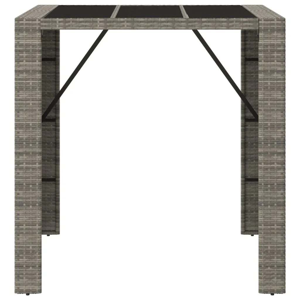 Bar Table Counter Height Bar Table for Kitchen Dining Room Poly Rattan