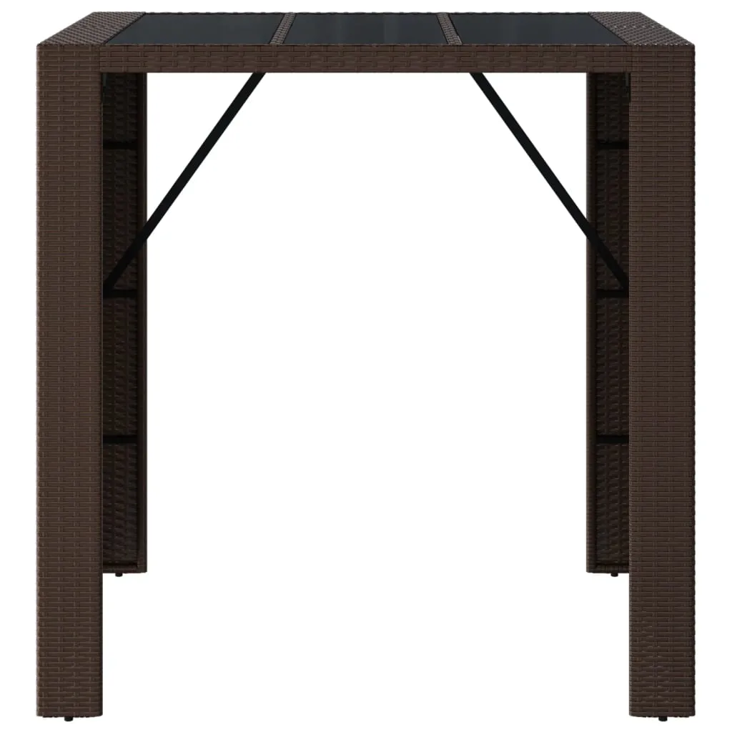 Bar Table Counter Height Bar Table for Kitchen Dining Room Poly Rattan