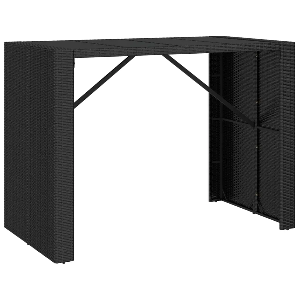 Bar Table Counter Height Bar Table for Kitchen Dining Room Poly Rattan