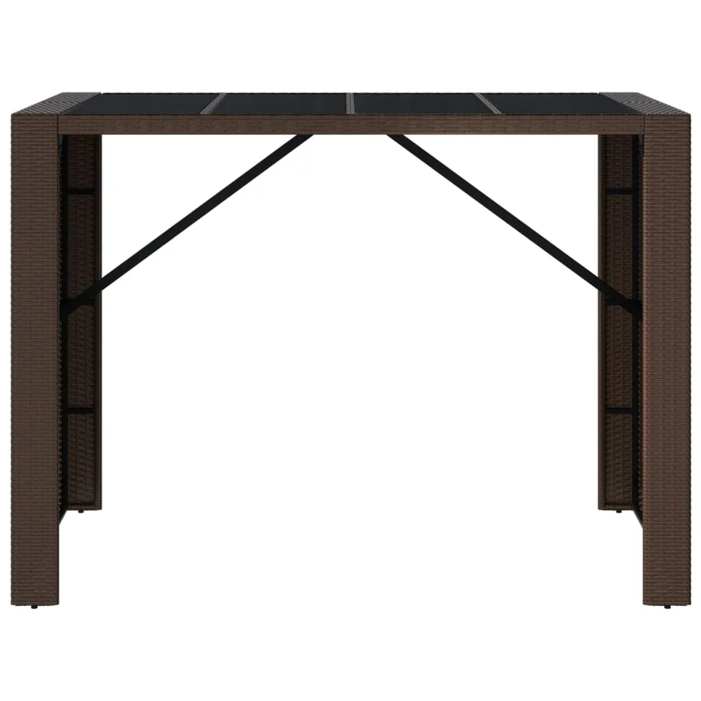 Bar Table Counter Height Bar Table for Kitchen Dining Room Poly Rattan