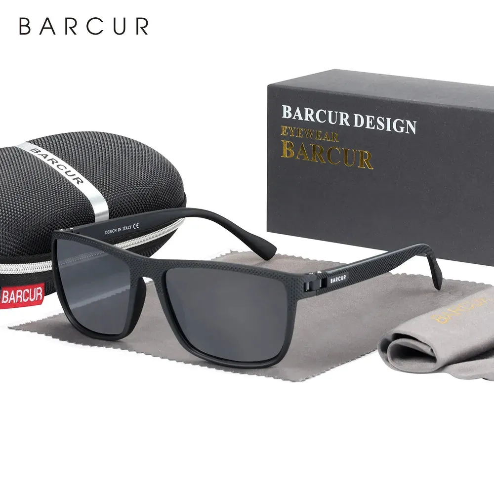 BARCUR Cycling Sunglasses for Men Sports Sun Glasses Fishing Travel TR90 Ultra Light Square Sun Glasses Women Eyewear Accessory