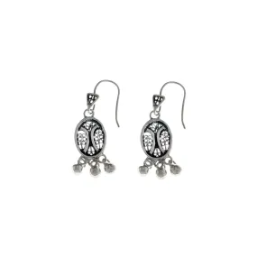 Belle Nouveau Small Oval Sterling Silver Drop Earring