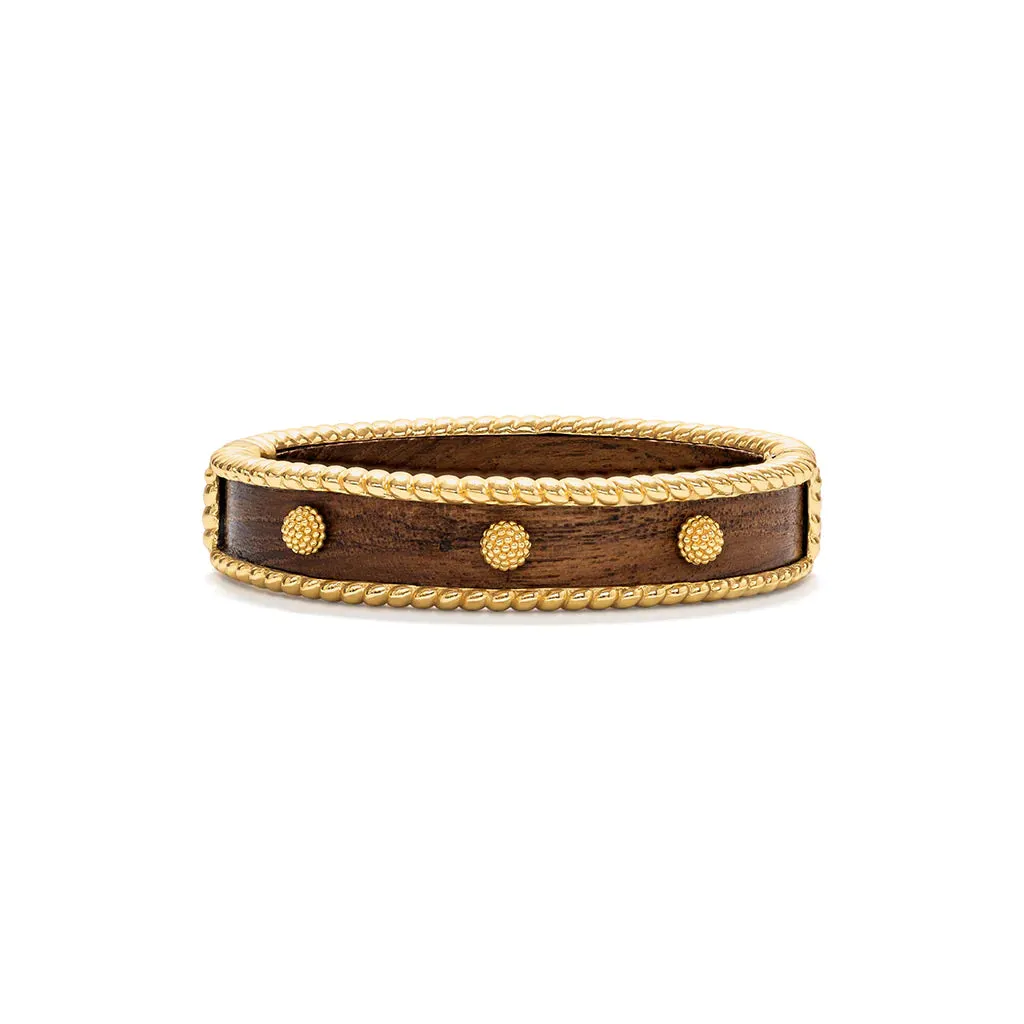 Berry Small Hinged Cuff- Teak