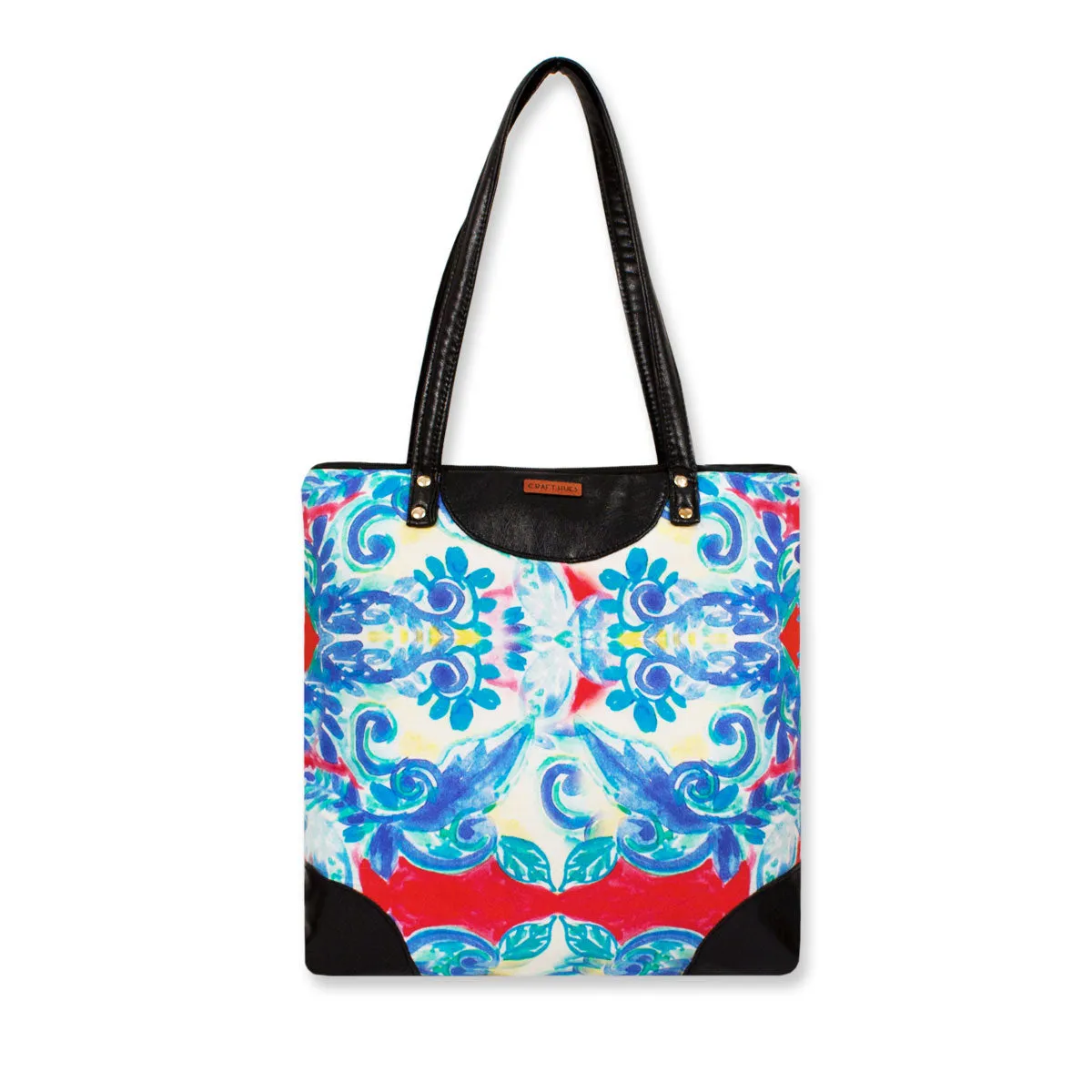 Blue Paisley Printed Tote Bag