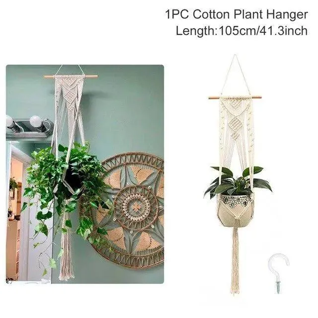 Boho Chic: Artisan-Woven Rattan Planter for Trendy Interior Design