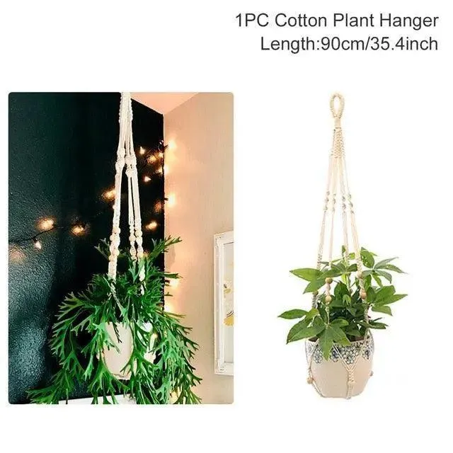Boho Chic: Artisan-Woven Rattan Planter for Trendy Interior Design
