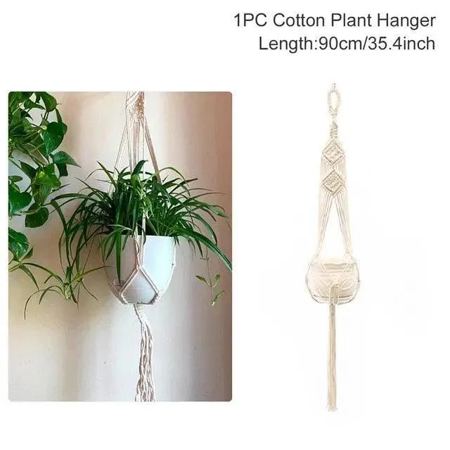 Boho Chic: Artisan-Woven Rattan Planter for Trendy Interior Design