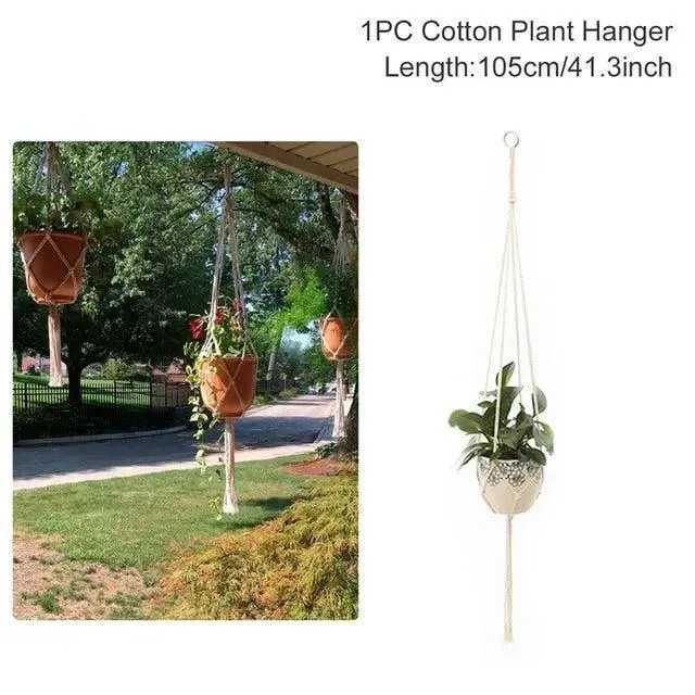Boho Chic: Artisan-Woven Rattan Planter for Trendy Interior Design