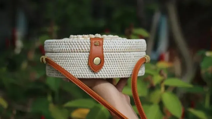 Boho you white Round Sling Bag | Shell Bag | Kaodhi Bag
