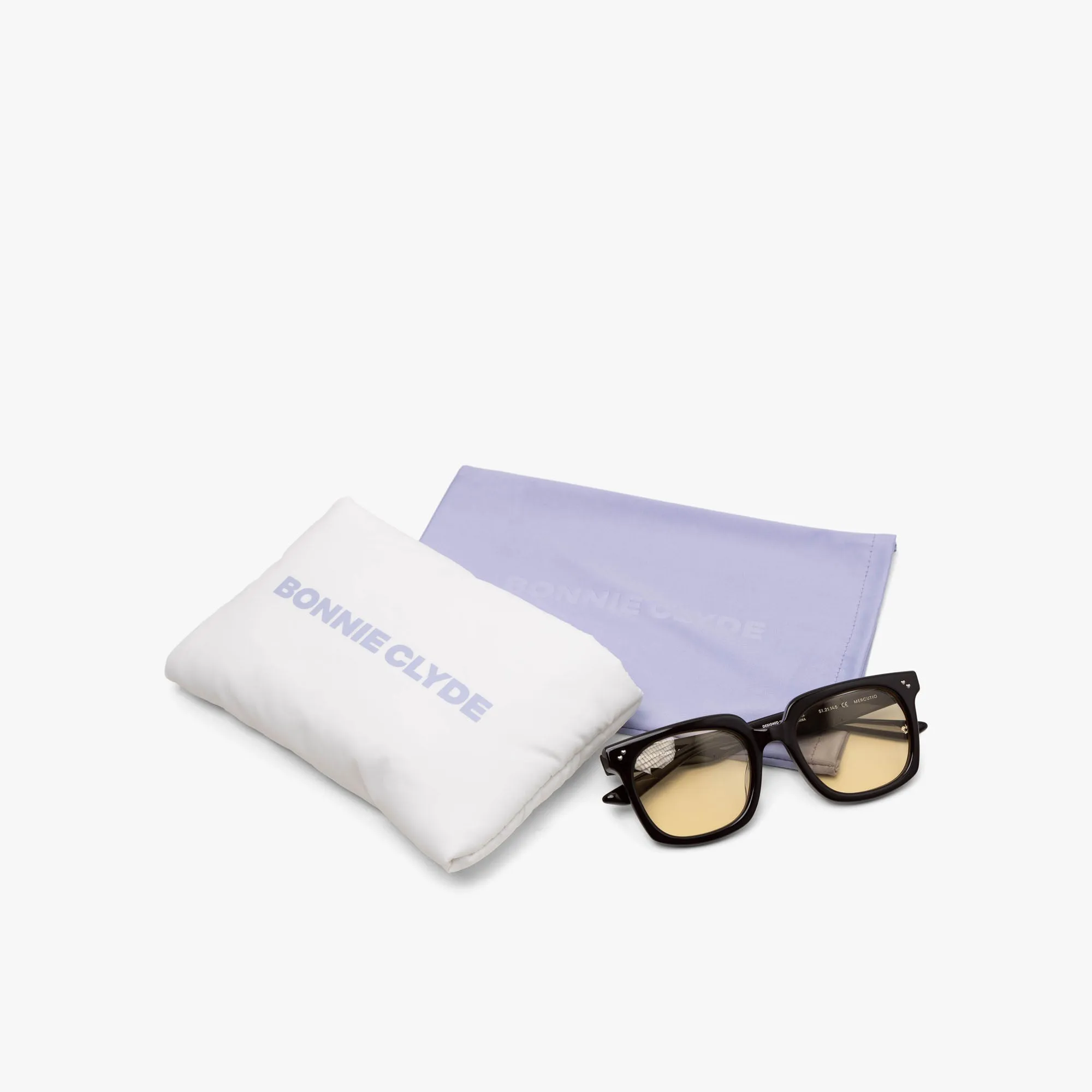 Bonnie Clyde Mercutio Sunglasses Dark Brown / Yellow