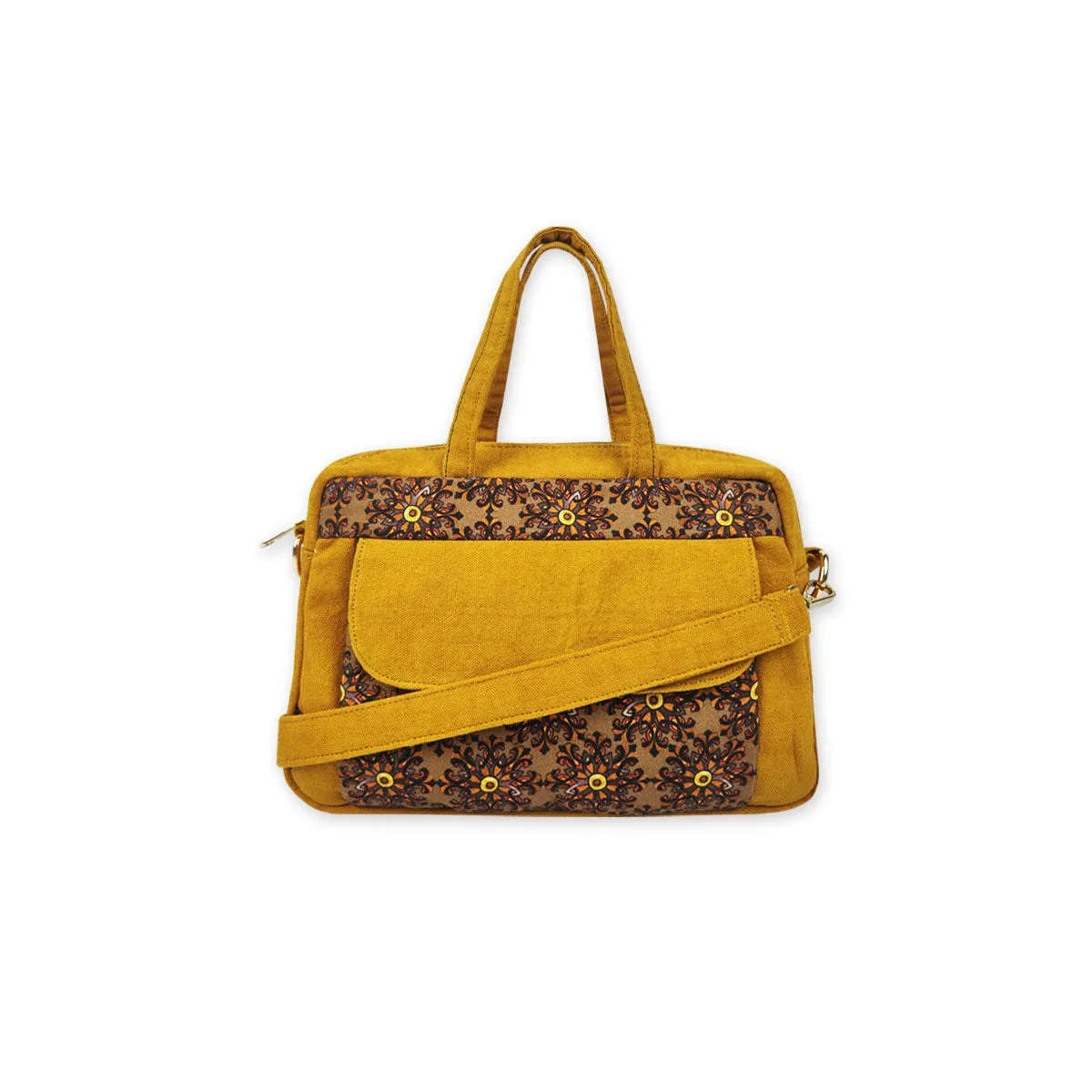 Box Sling Pouch Combo- Mustard Knot