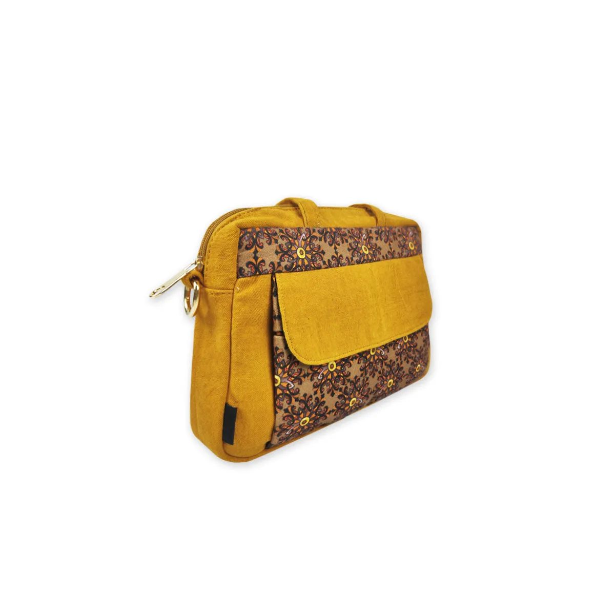 Box Sling Pouch Combo- Mustard Knot