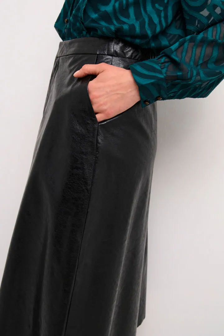Candi Faux Patent Leather Skirt