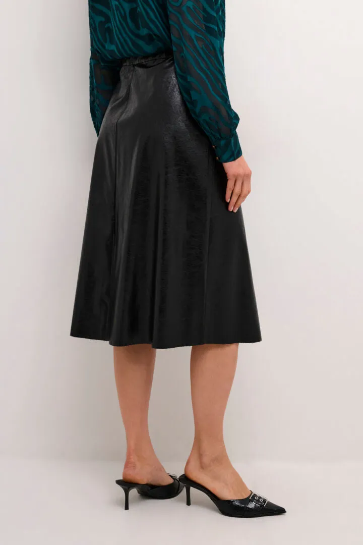 Candi Faux Patent Leather Skirt