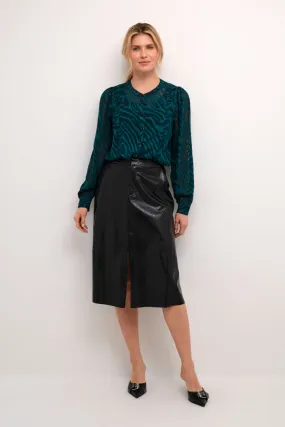 Candi Faux Patent Leather Skirt