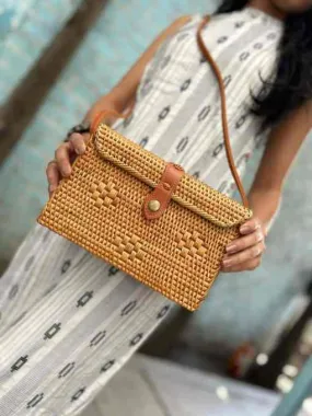 Checks brown box Rectangular sling bag