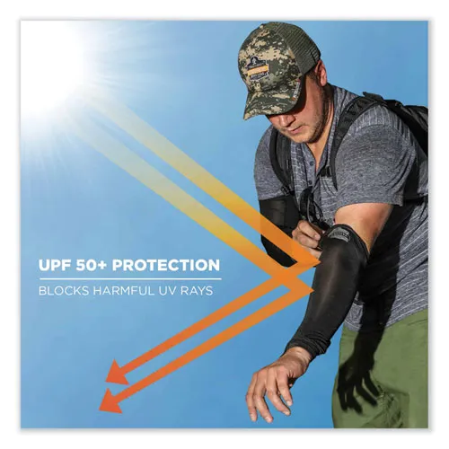 Chill-its 6690 Performance Knit Cooling Arm Sleeve, Polyester/spandex, 2x-large, Blue, 2 Sleeves, Ships In 1-3 Business Days