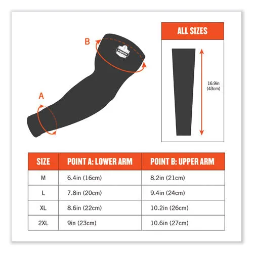 Chill-its 6690 Performance Knit Cooling Arm Sleeve, Polyester/spandex, 2x-large, Blue, 2 Sleeves, Ships In 1-3 Business Days