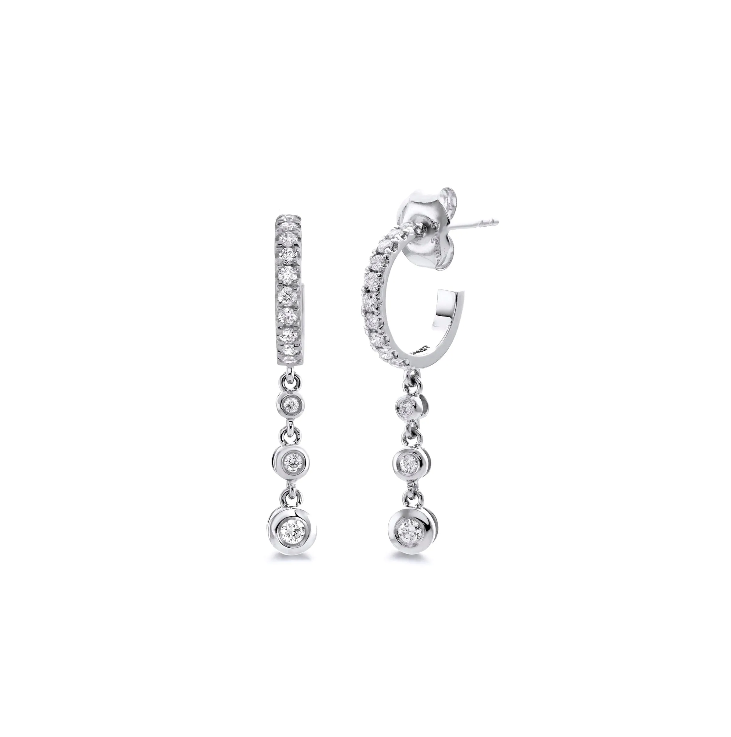 Chroma Gold Dangle Hoops