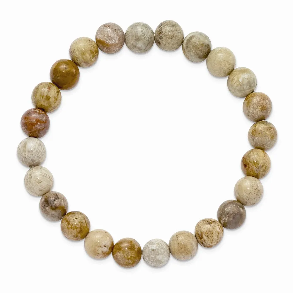Chrysanthemum Agate Beaded Stretch Bracelet