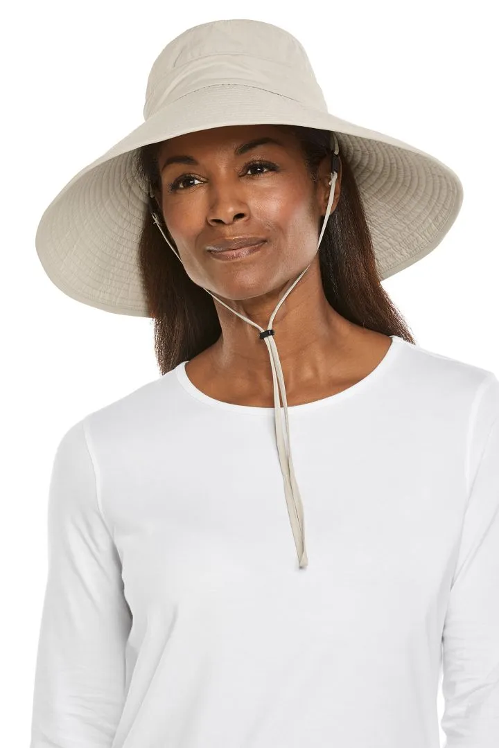 Coolibar Cyd Sand Travel Beach Hat UPF 50  - Sand