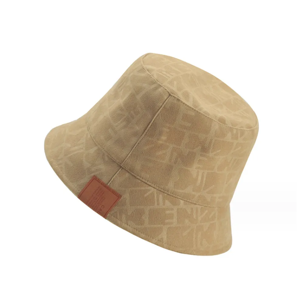 Cotton Bucket Hat Unisex Outdoor Fishing Cap Packable Travel Beach Sun Hat YZB0203