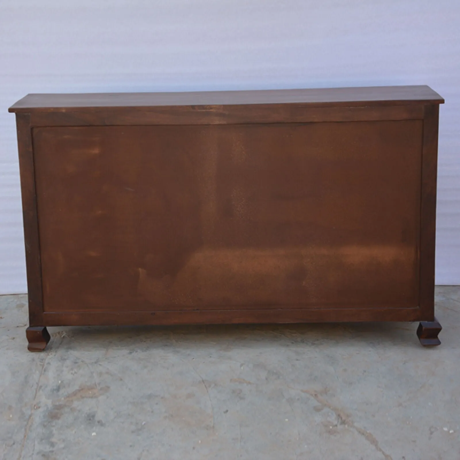 Dynasty Carved jali door solid wood sideboard Brown