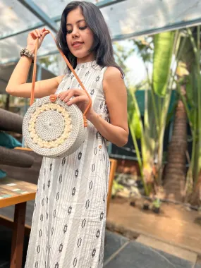 Eco Bliss Grey Round Sling  Bag